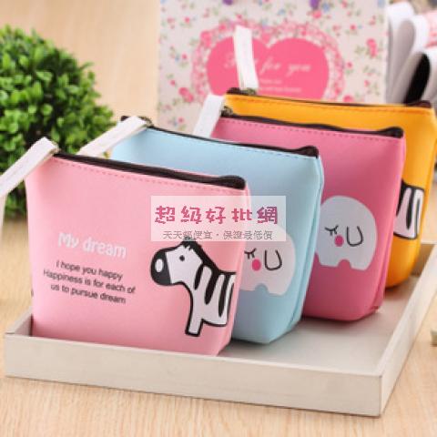 韓版創意可愛糖果色動物零錢包 便攜手拿包