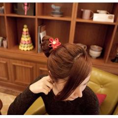 甜美拉鏈花朵髮束 韓國流行可愛花朵造型髮圈 批發