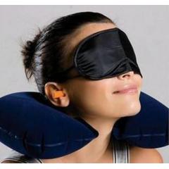 旅遊三寶 遮光 眼罩 +U枕 護頸枕 充氣枕 + 防噪 耳塞