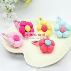 (10支入)撞色花朵造型兒童髮夾 糖果色BB夾 韓國流行兒童飾品批發