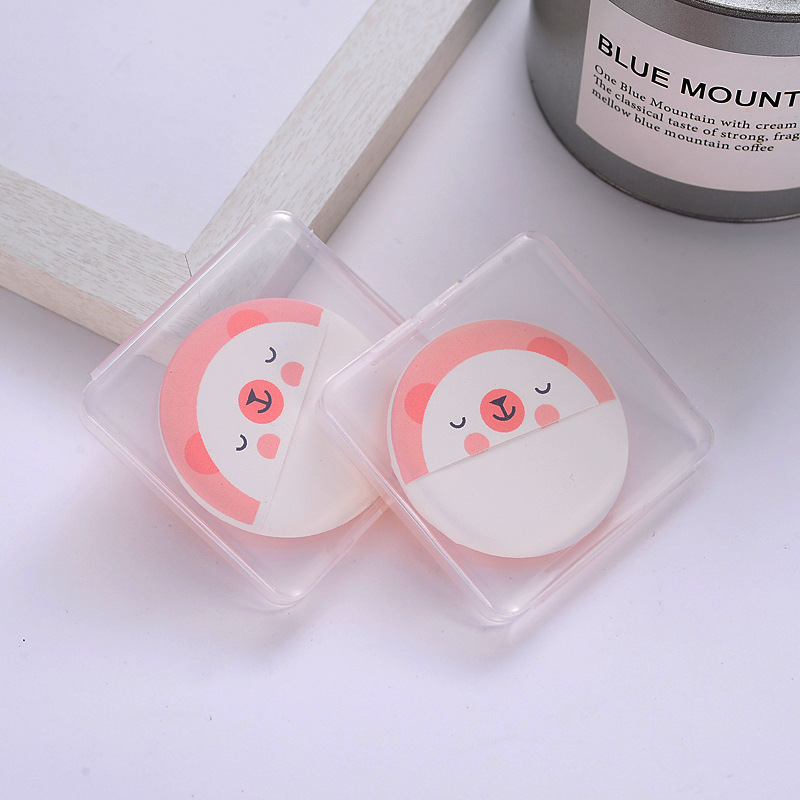 雙盒裝可愛氣墊粉撲通用BB霜粉底專用海綿化妝干濕粉撲上妝工具