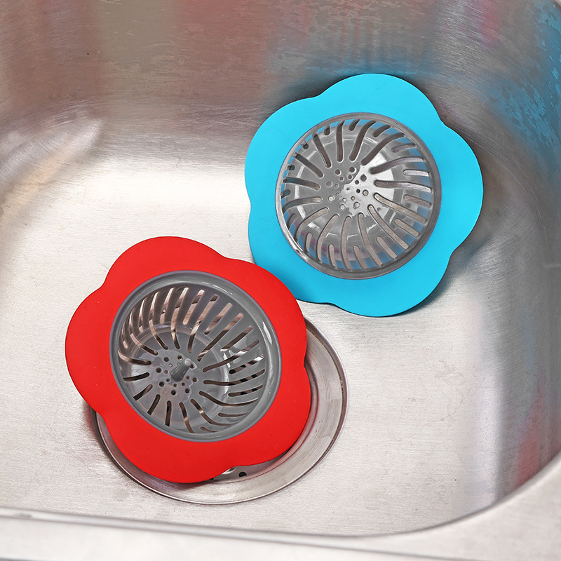 創意花朵造型水槽過濾器 廚房洗手檯防堵塞過濾網
