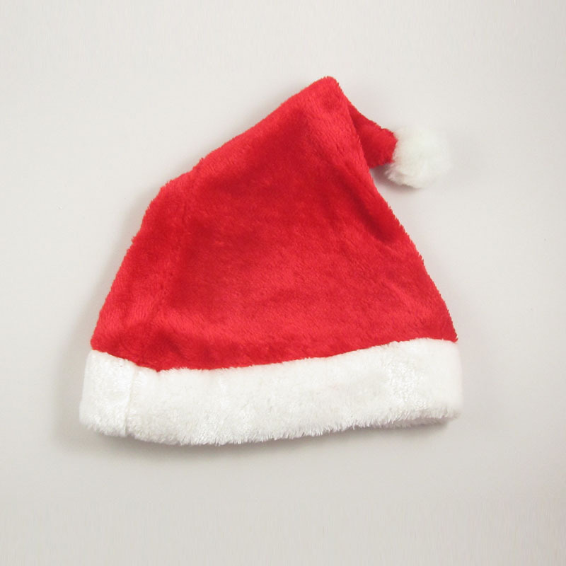 圣誕帽 高檔圣誕短毛絨帽 圣誕用品 成人圣誕帽 聚會必備