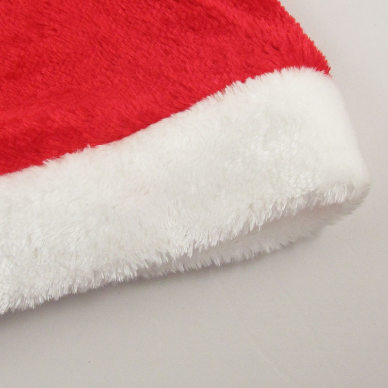 圣誕帽 高檔圣誕短毛絨帽 圣誕用品 成人圣誕帽 聚會必備