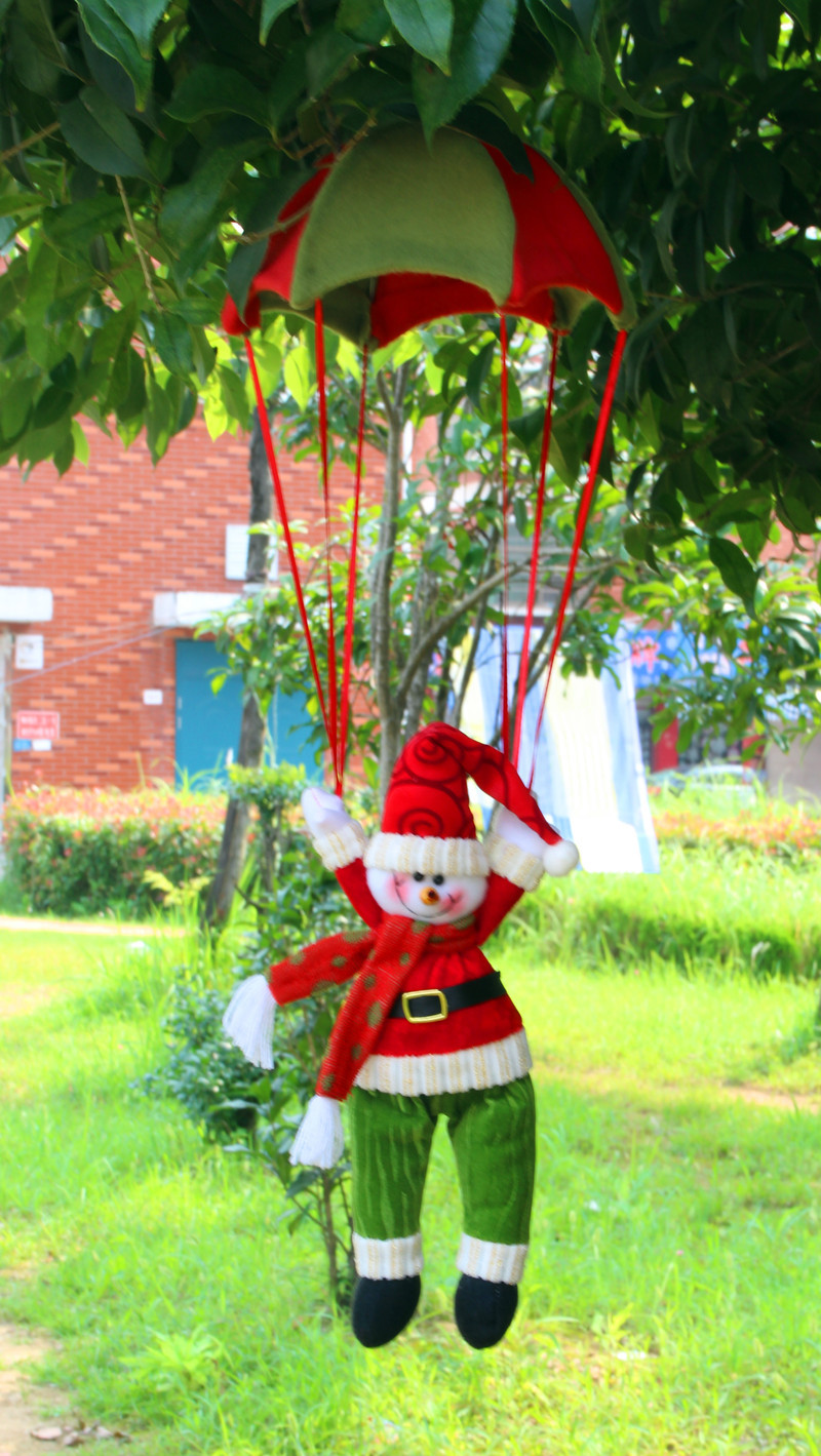 圣誕老人中庭吊飾 圣誕節吊飾 降落傘圣誕老人 圣誕雪人掛件