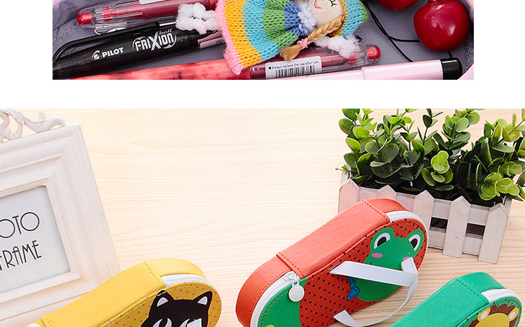 韓國創意 水果布丁筆盒 創意拖鞋筆袋 卡通動物 文具袋 文具盒