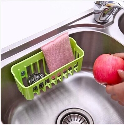 水槽收納籃 糖果色瀝水籃洗碗巾抹布清潔球收納 廚房小工具100g