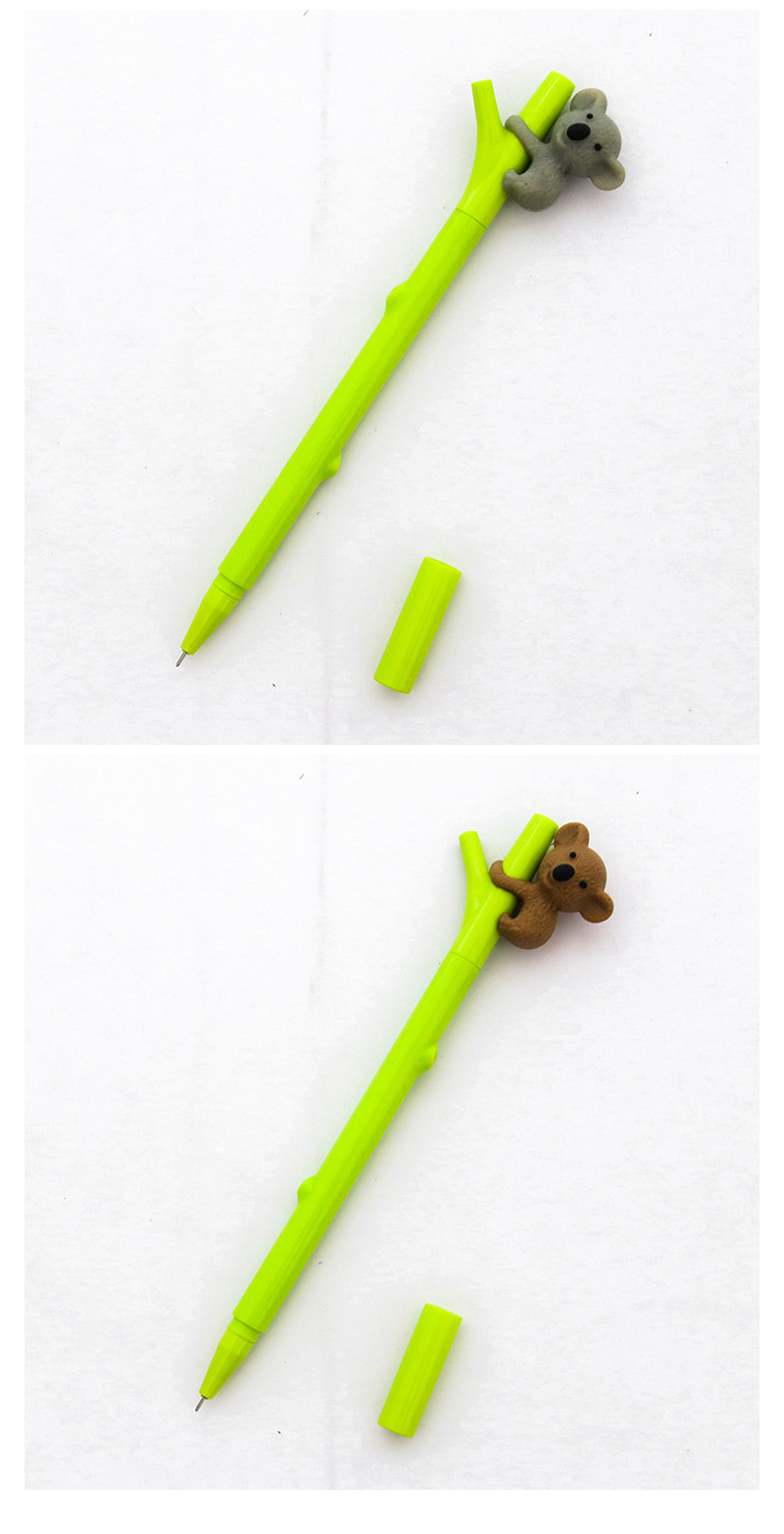 韓國卡通考拉塑料中性筆 可愛創意水筆0.5mm黑色筆 學生用品