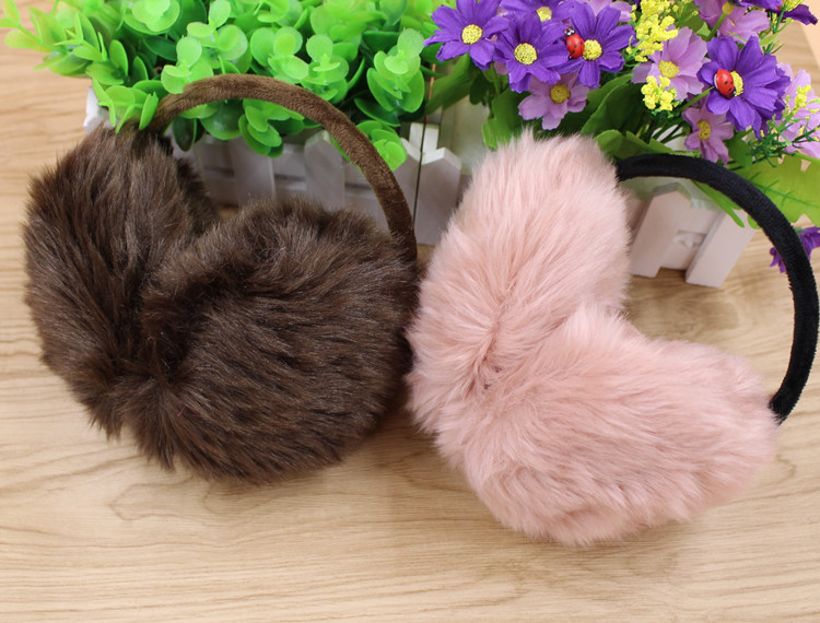 O1542 仿兔毛后戴耳罩 女士冬季大號保暖耳罩 韓版流行時尚耳暖