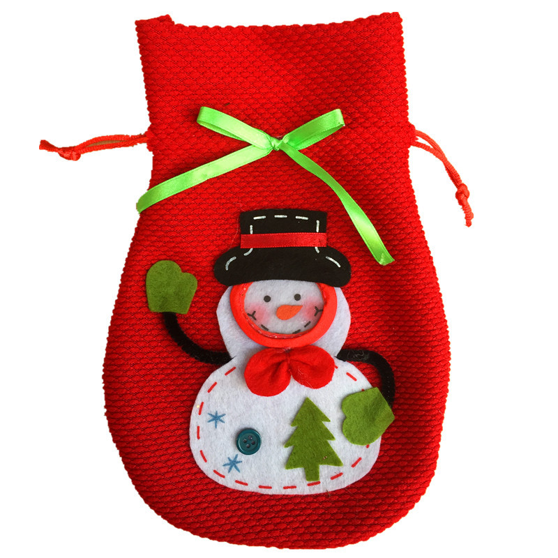 立體圣誕雪人糖果袋禮品袋創意家居實用禮品圣誕必備圣誕禮物袋