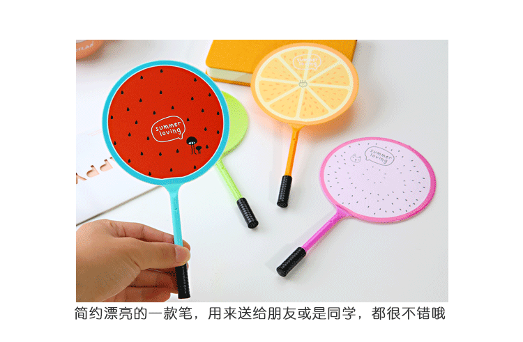 韓國創意文具小學生獎品水果圓珠筆兒童可愛卡通扇子筆禮品筆批發