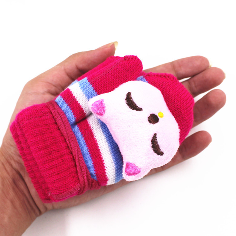 Q1737 小童包仔卡通手套 時尚寶寶秋冬季防寒保暖手套嬉戲護手套