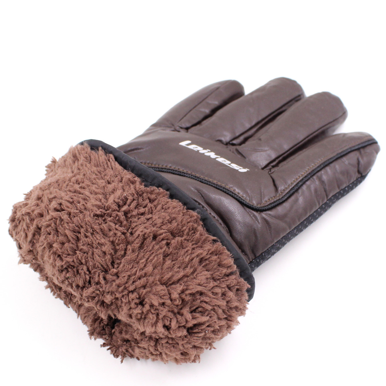 M1326 水洗革加長絨包邊觸屏手套秋冬季戶外時尚手套保暖防凍手套