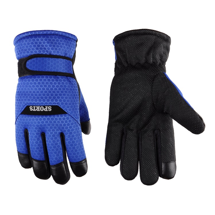 新款秋冬男士保暖手套 加厚加絨戶外騎車電瓶車防滑運動觸屏手套