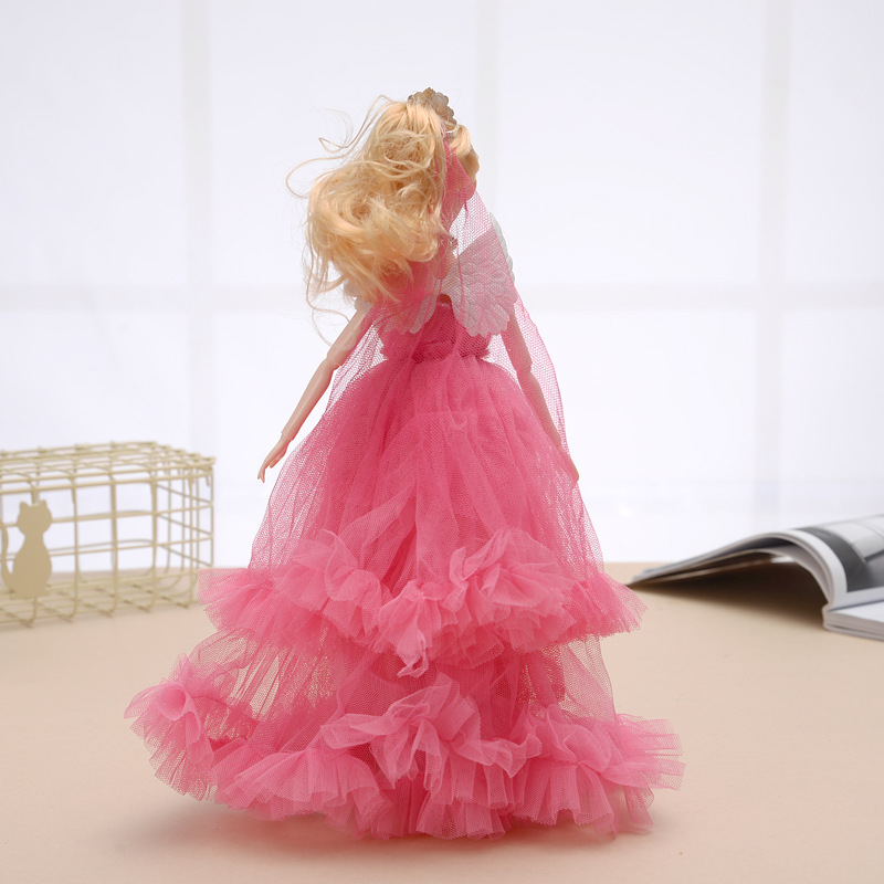 手肘可動可愛女孩玩具禮品禮物皇冠婚紗公主洋娃娃鑰匙扣包包掛件