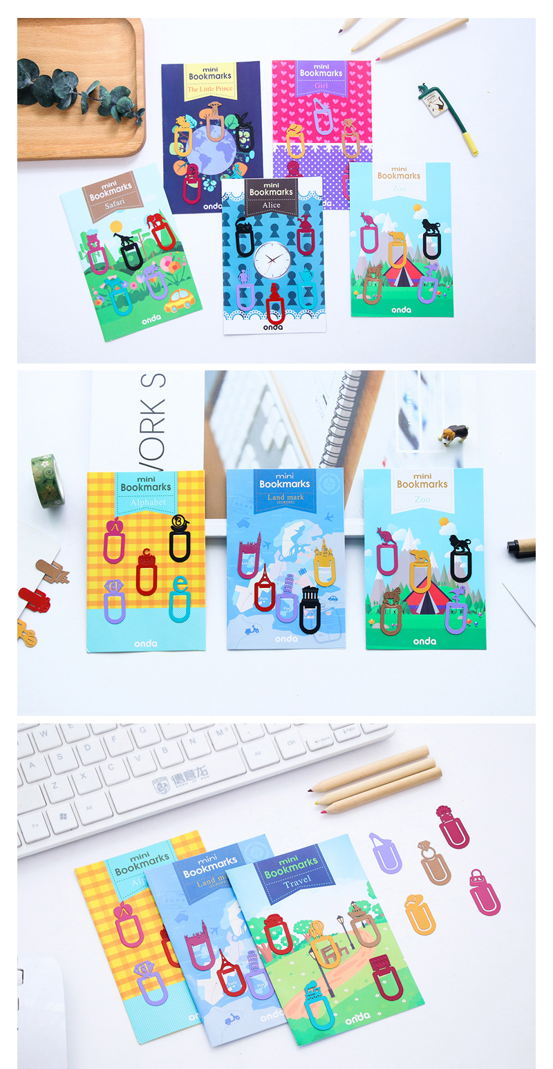韓國創意超萌裝飾book mark 可愛卡通設計書簽學生文具