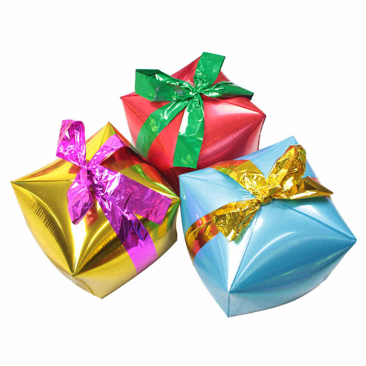 立體禮盒氣球 鋁箔氣球 節慶佈置 慶生派對裝飾 聖誕節裝飾