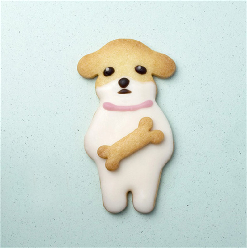 廠家直銷 不銹鋼餅干模 創意狗狗啃骨頭造型翻糖水果切模 DIY烘焙
