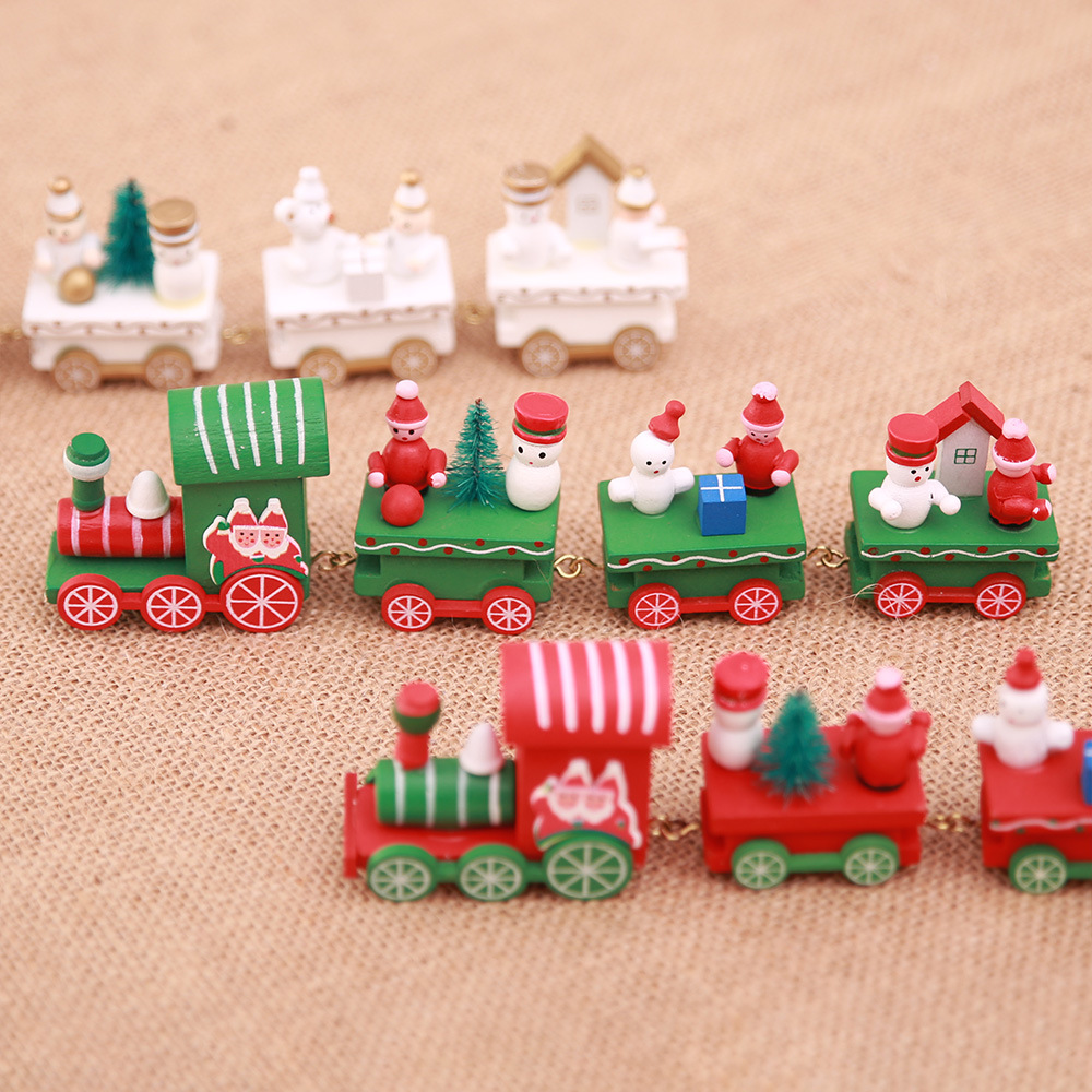 聖誕節必備 木質聖誕小火車 聖誕氣氛裝飾...