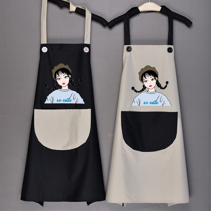 日式女孩防水圍裙 廚房必備時尚防水圍裙 ...