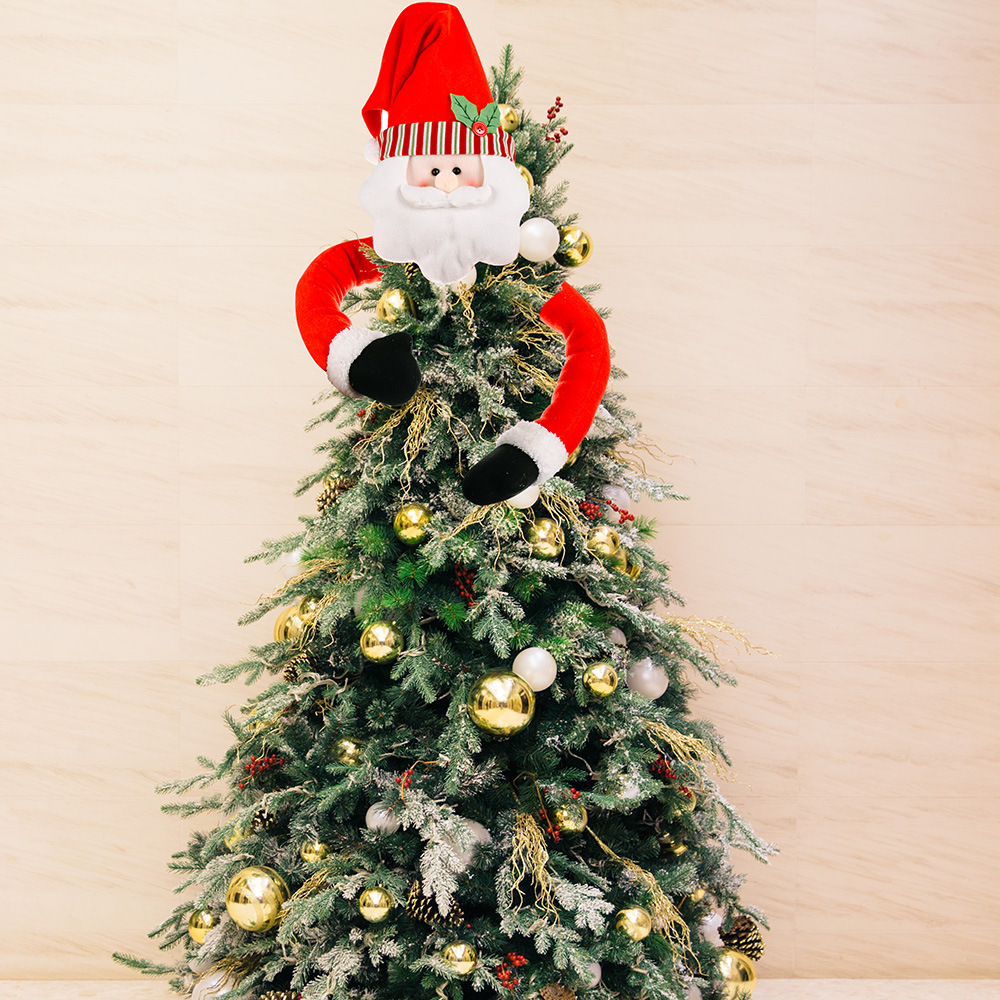 創意聖誕抱樹樹頂星 可愛聖誕樹頂裝飾 聖...