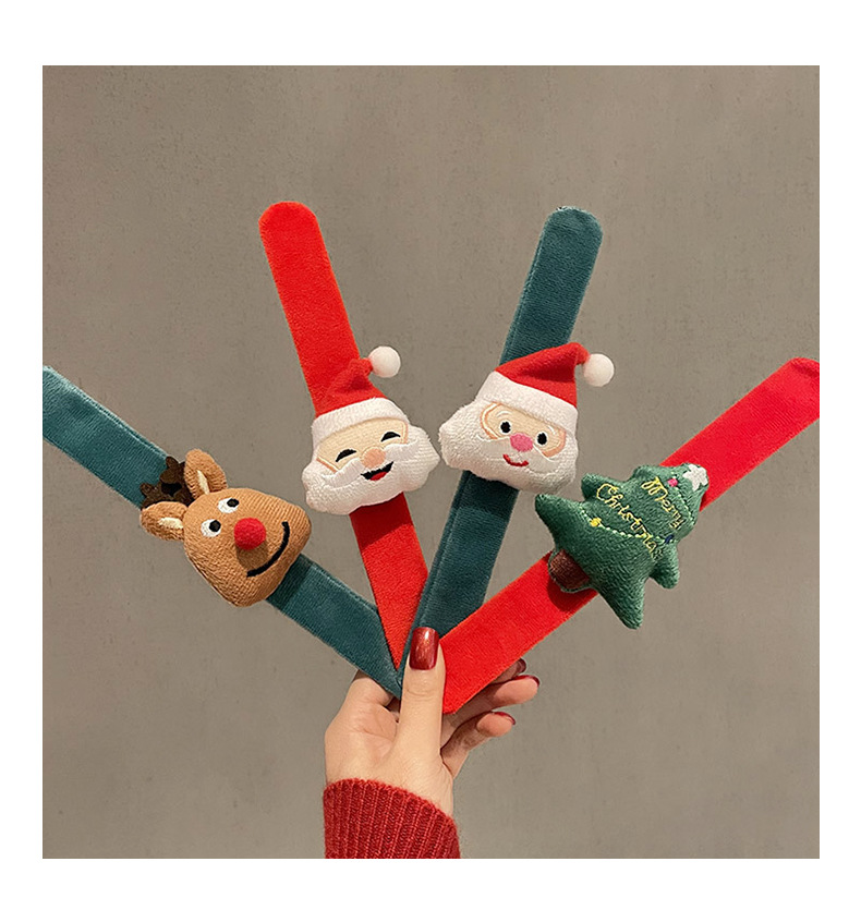 聖誕毛絨啪啪圈 麋鹿 聖誕樹 聖誕老人 啪啪環 聖誕裝飾 聖誕禮物
