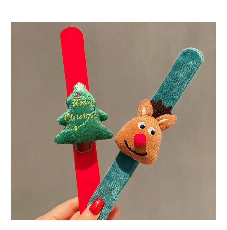 聖誕毛絨啪啪圈 麋鹿 聖誕樹 聖誕老人 啪啪環 聖誕裝飾 聖誕禮物