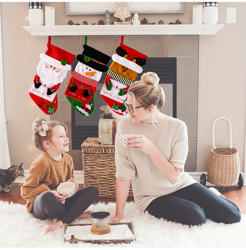 創意造型信封聖誕襪 聖誕老人雪人麋鹿 聖誕裝飾 糖果袋 禮物袋 