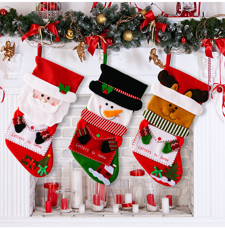 創意造型信封聖誕襪 聖誕老人雪人麋鹿 聖誕裝飾 糖果袋 禮物袋 