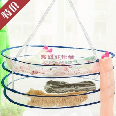 【可折疊雙層】防風晾衣籃 - 封閉式多功能曬衣收納筐
