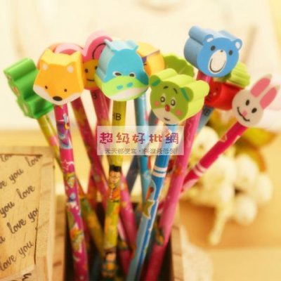 【可愛動物造型】橡皮擦鉛筆 - 創意學生獎品兒童禮物