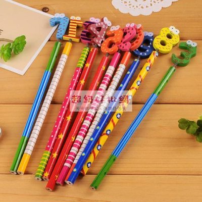 【數字造型】木製鉛筆 - 0-9創意學習文具