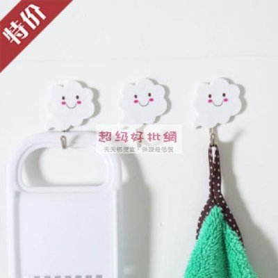 【白雲造型】強力掛勾 - 無痕黏貼掛鉤3入