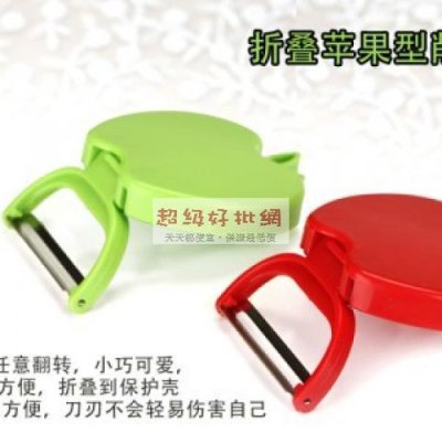 【高效便攜】折疊式不銹鋼削皮器 - 廚房水果蔬菜去皮工具