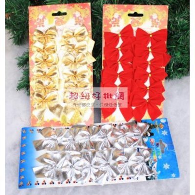 【裝】聖誕樹蝴蝶結裝飾品 - 聖誕裝飾禮品組