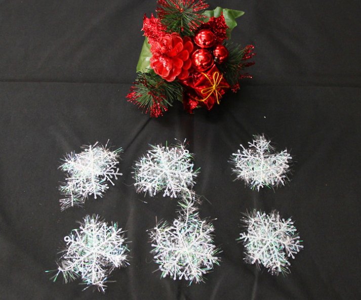 【6cm迷你雪花】聖誕裝飾品 - 雪花片配件 (6片)