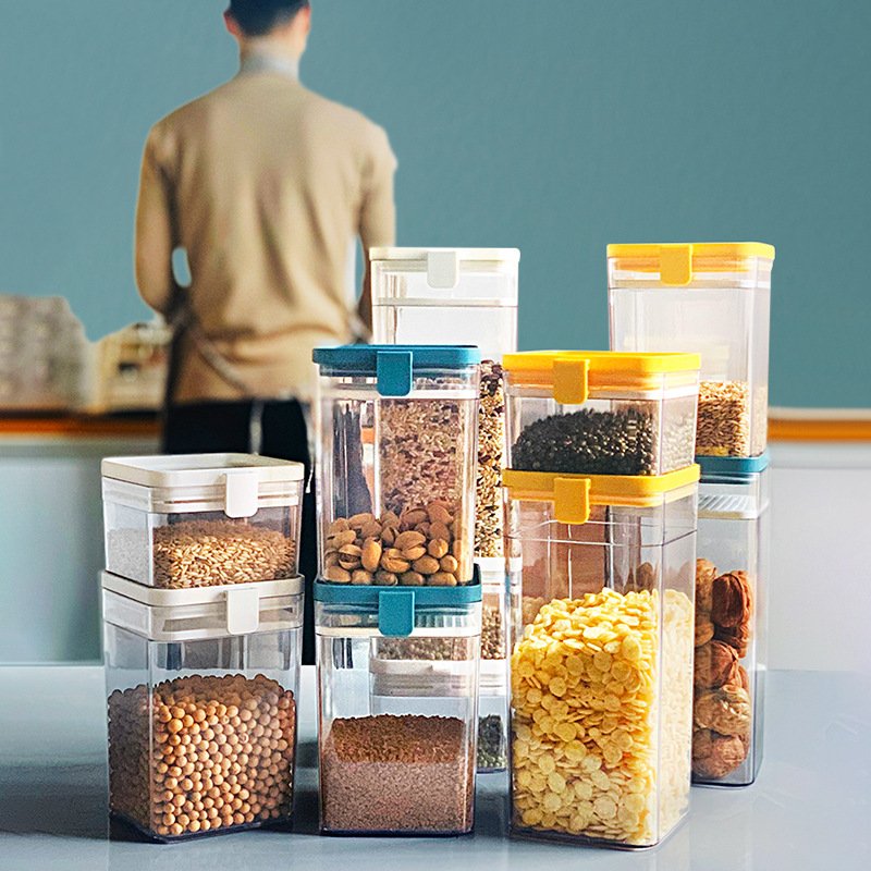 【防潮密封罐】食品收納盒-方形雜糧收納