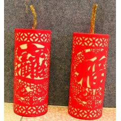 【傳統剪紙】春節鞭炮裝飾 - 新年櫥窗擺飾