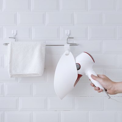 【U型設計】創意吹風機掛架 - 浴室美髮工具無痕壁掛收納架