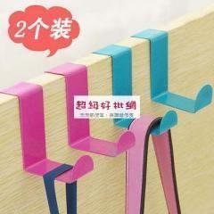 【糖果色不銹鋼】門後掛鉤 - 無痕免釘雙用掛架