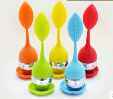 【葉子泡茶器】矽膠濾茶-304不鏽鋼樹葉型