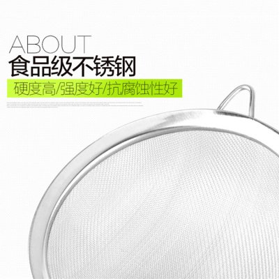 【不鏽鋼手持】斜紋密網麵粉篩 - 寬邊油隔漏勺烘焙工具 商品圖片 3