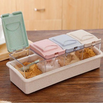 【小麥秸稈】調味罐 - 廚房佐料鹽罐調味瓶 商品圖片 2