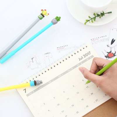 【文青設計】仙人掌盆栽造型中性筆 - 0.5mm精緻全針管原子筆 商品圖片 4