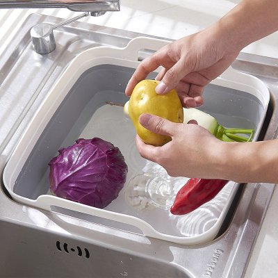 【可摺疊】廚房洗菜籃 - 蔬菜水果瀝水收納 商品圖片 3