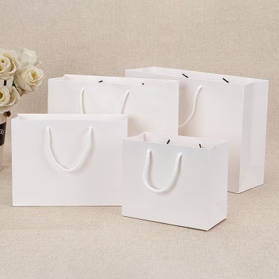 【簡約質感】白卡牛皮紙手提袋-多用途禮品包裝袋