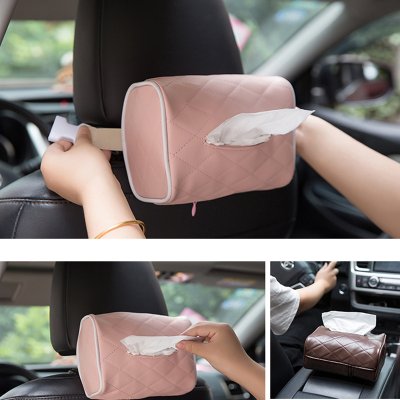 【高質感皮革】抽取式面紙套 - 歐式PU皮革紙巾盒車用家用