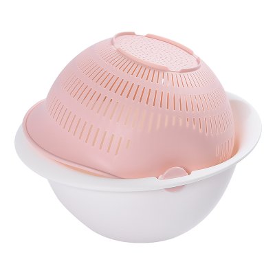 【雙層旋轉】多功能瀝水籃 - 洗米洗菜洗果三用 商品圖片 5