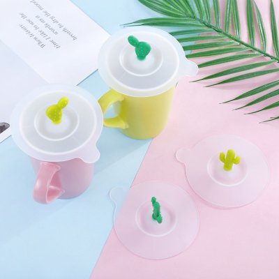 【仙人掌造型】矽膠杯蓋 - 密封防塵