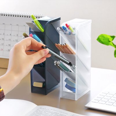 【斜插設計】磨砂筆筒 - 多功能桌面收納 商品圖片 2